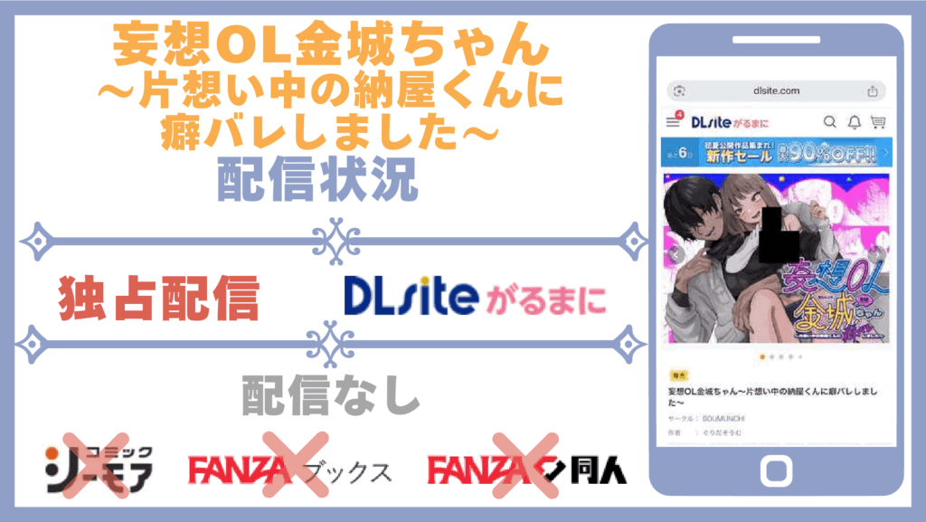 妄想OL金城ちゃん~片想い中の納屋くんに癖バレしました~配信状況